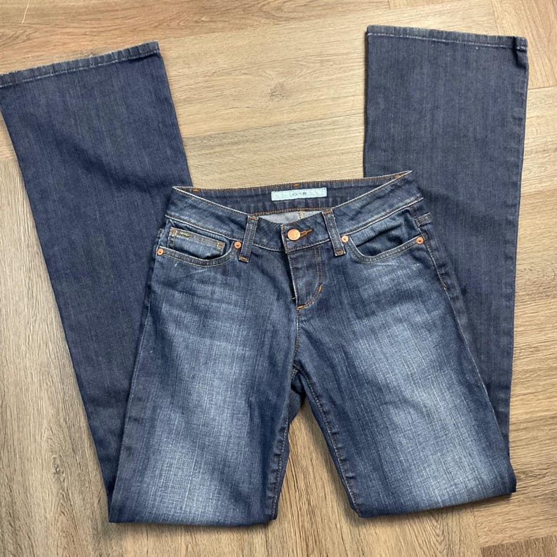 Y2K VTG Joes Jeans Honey Curvy Bootcut Low Rise Denim Jeans Womens 25 Blue Boho image 2