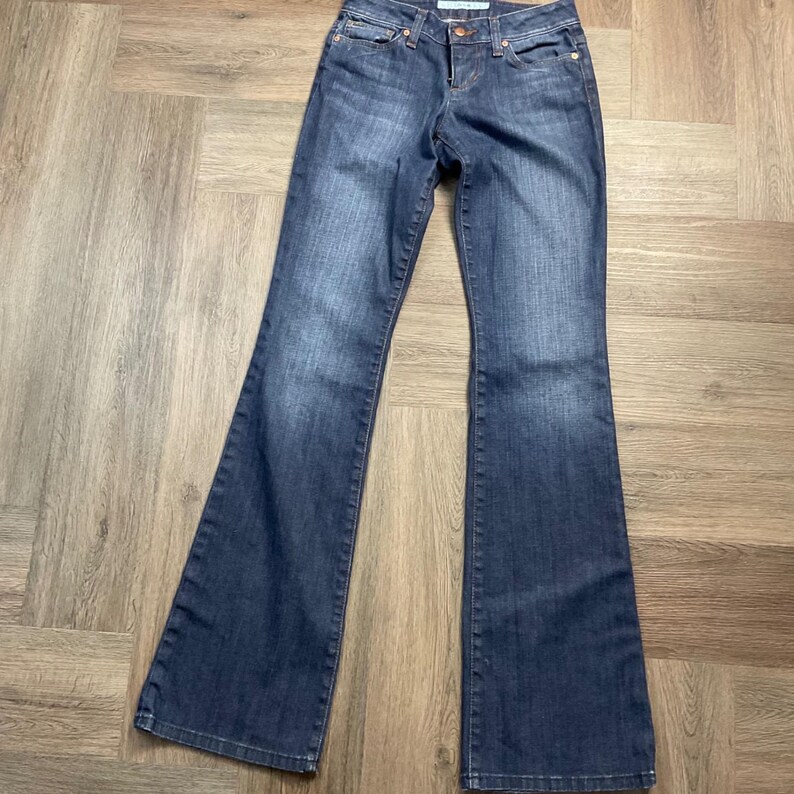 Y2K VTG Joes Jeans Honey Curvy Bootcut Low Rise Denim Jeans Womens 25 Blue Boho image 4