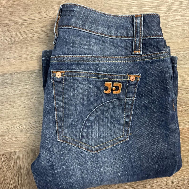Y2K VTG Joes Jeans Honey Curvy Bootcut Low Rise Denim Jeans Womens 25 Blue Boho image 6