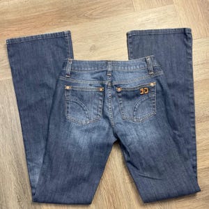 Y2K VTG Joes Jeans Honey Curvy Bootcut Low Rise Denim Jeans Womens 25 Blue Boho image 3