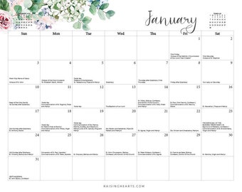 pics Feasts Traditional Catholic Calendar 2021 Pdf catholic calendar etsy