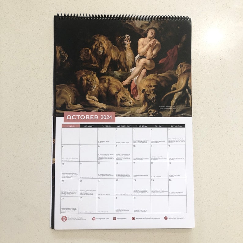2024 Traditional Catholic Wall Calendar Tabloid 11 X 17 Size Old