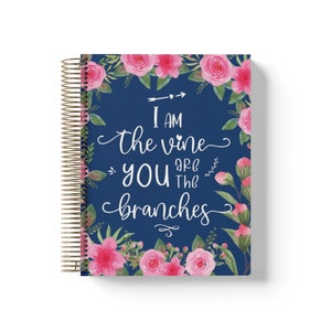 2024 Traditional Catholic Planner | Spiral 7"x9" | Vertical/ Horizontal Layout | FREE US SHIPPING | Cover Design: Bible Verse I am the Vine
