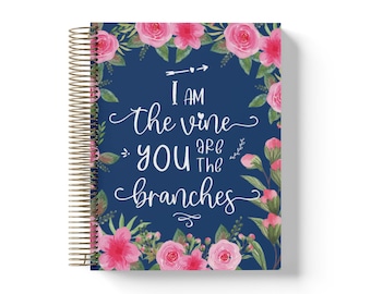 2024 Traditional Catholic Planner | Spiral 7"x9" | Vertical/ Horizontal Layout | FREE US SHIPPING | Cover Design: Bible Verse I am the Vine