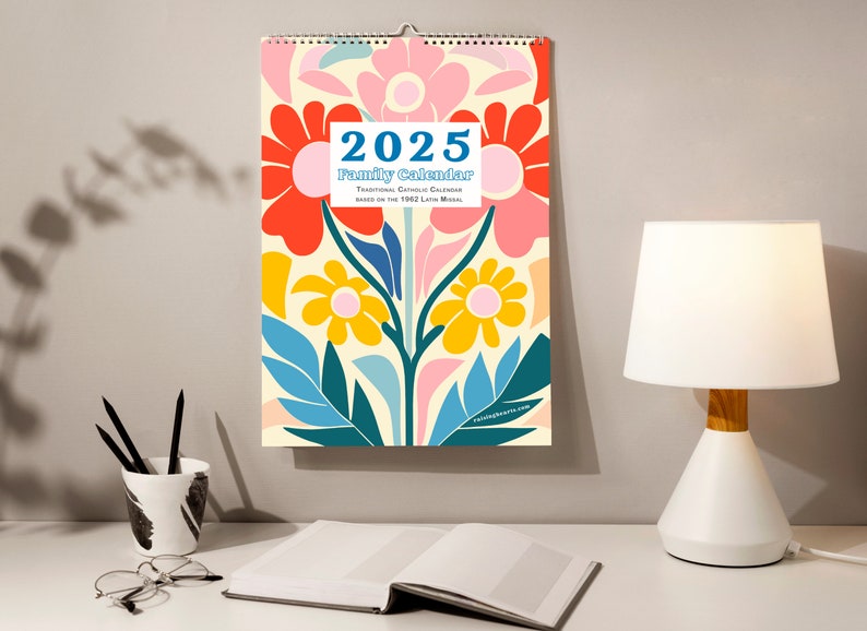 2025 Traditional Catholic Calendar With 1962 Missal Feasts, Saints and