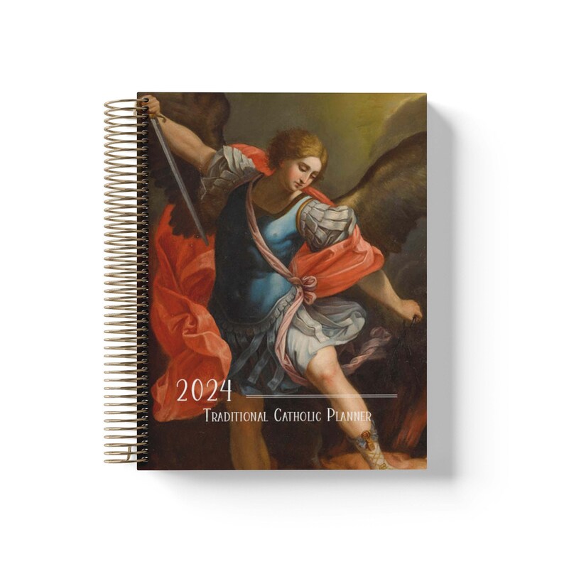 2024 Traditional Catholic Planner Spiral 7 X 9 Vertical or Horizontal