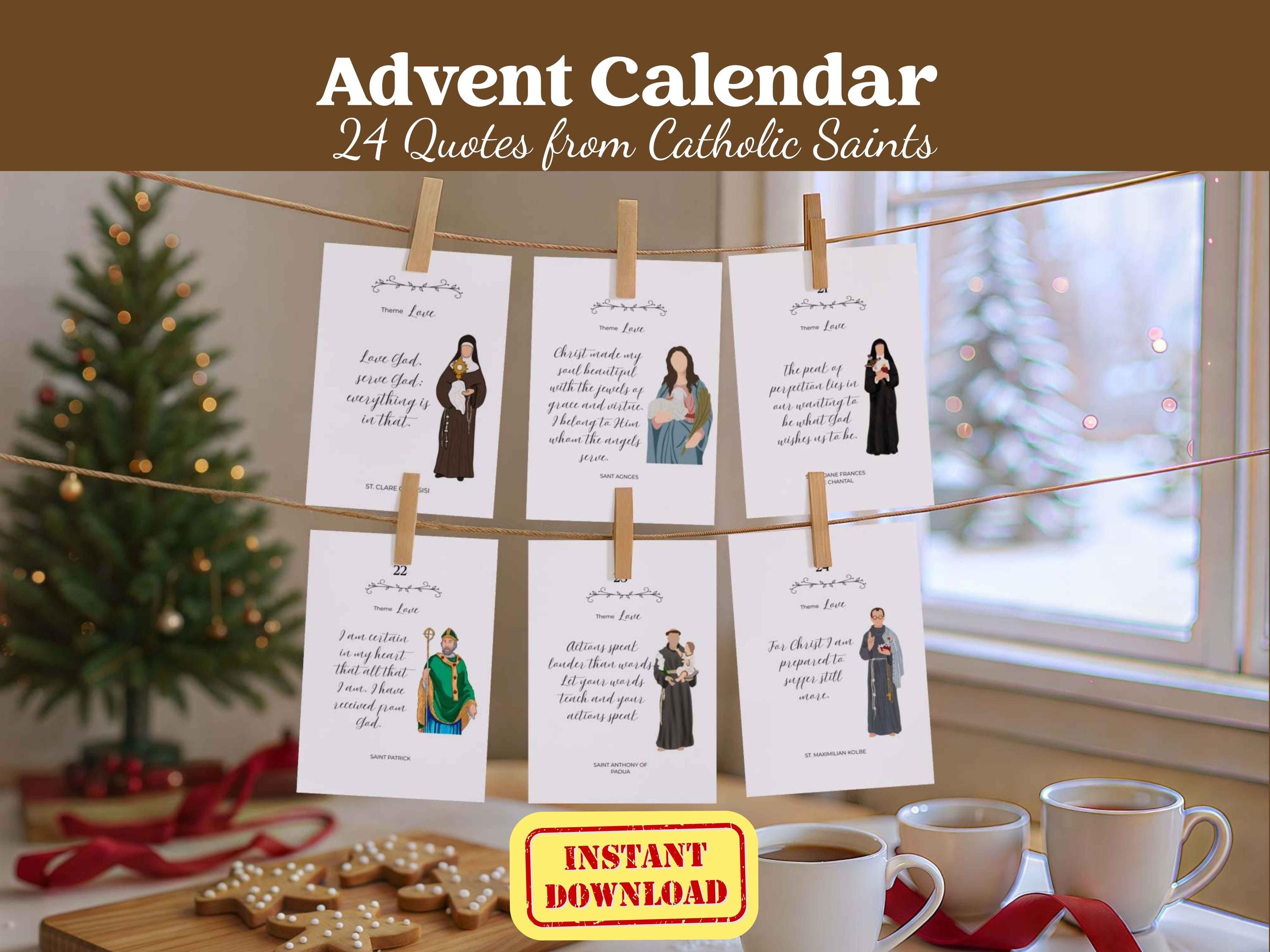 Catholic Saint Quotes Advent Calendar: Inspirational Daily Cards (digital  Download) - Etsy Israel, image size:3000x2250