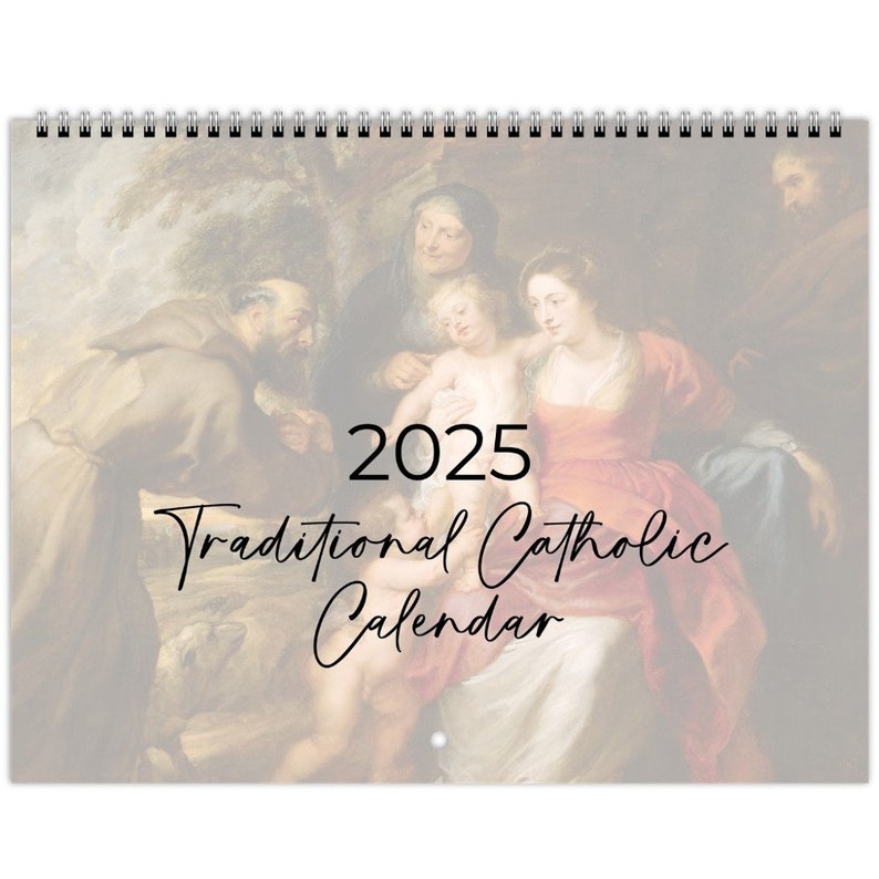2025 Traditional Catholic Calendar 8.5x11 Landscape Feasts & Holy Days