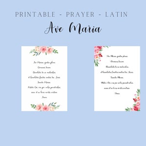 Ave Maria (Hail Mary) Latin Prayer - Printable