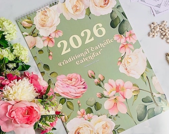 2026 Traditional Catholic Calendar: Floral Liturgical Art, 1962 Latin Missal