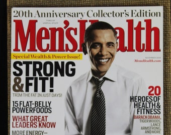 Rivista Men's Health 20th Anniversary Collector's Edition - Novembre 2008 Barack Obama