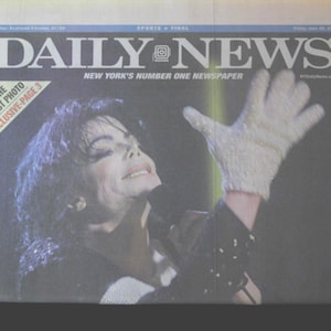 Michael Jackson Dead Tribute NY Daily News June 26 2009
