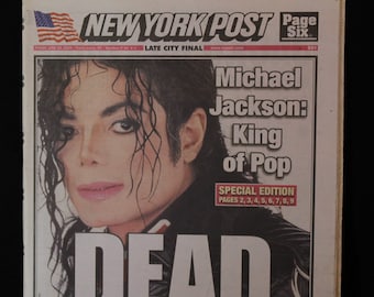 The New York TIMES Michael Jackson Death Edition, June 26