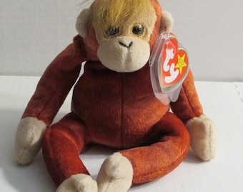 Ty Mütze Baby Schweethart Orang-Utan - 1999 Sammlerstück w / Herz Beschützer
