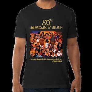 50th Anniversary of Hip-Hop Black T Shirt, Tee Shirt
