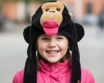 Monkey Animal Hat Kids Fun Head Wear