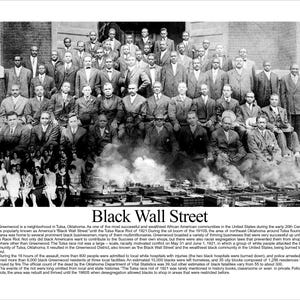 Impresión/póster artístico en negro de Black Wall Street para decoración del hogar