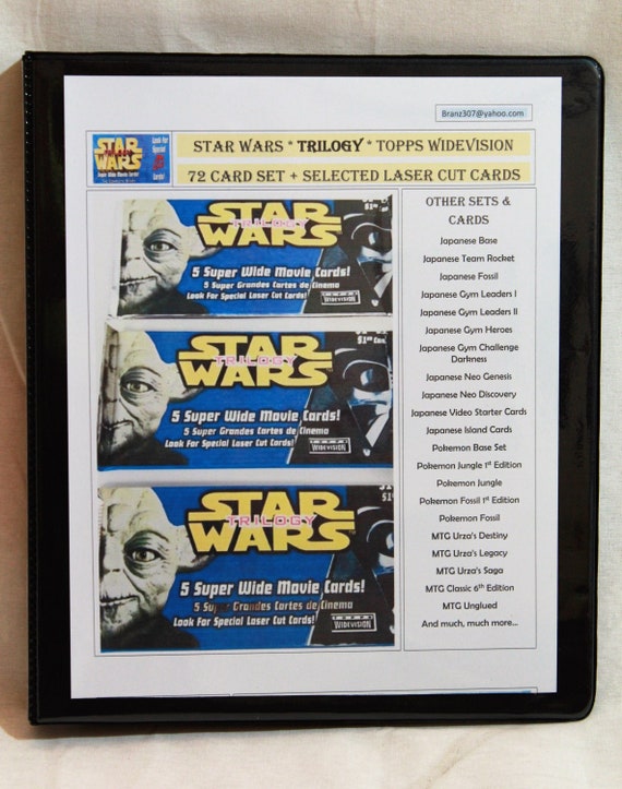 Star Wars Trilogy: A New Hope - Complete Topps Card Set With Binder - Etsy