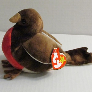 Ty Original Beanie Baby Early 1998 Hang Tag in Ty Heart Protector & Tush Tag New Condition