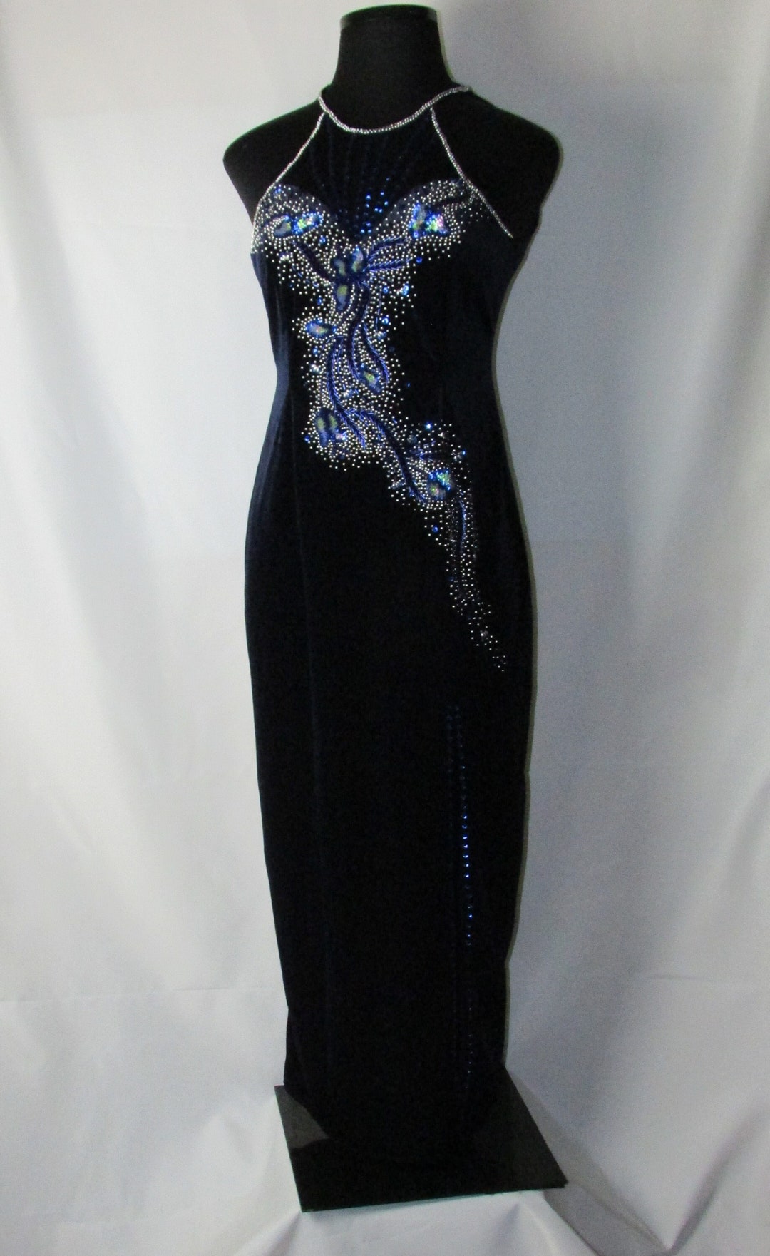 Chelsea Two-Tone Gown in Navy main image 1