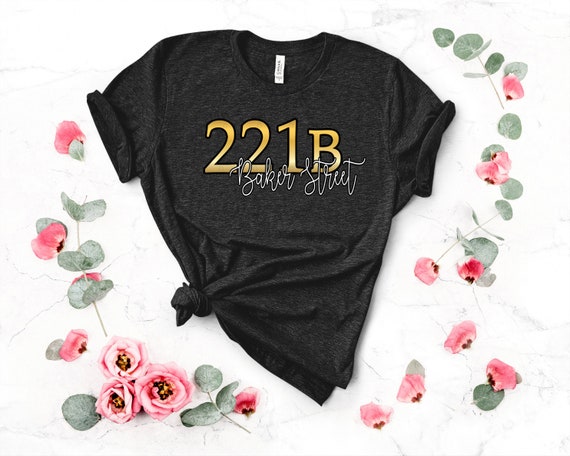 221b Baker Street Sherlock Holmes Door Address Short Sleeve Unisex T Shirt