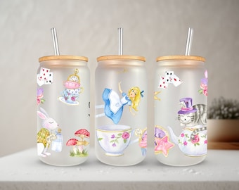 DIGITALE* Alice im Wunderland Cupwrap 16oz Libbey Glasdose NUR PNG
