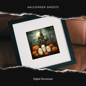 Ghostly Delights Halloween Ghost Digital Download, Large File, High Quality, Spooktacular Halloween Artwork / DIGITAL FILE ONLY