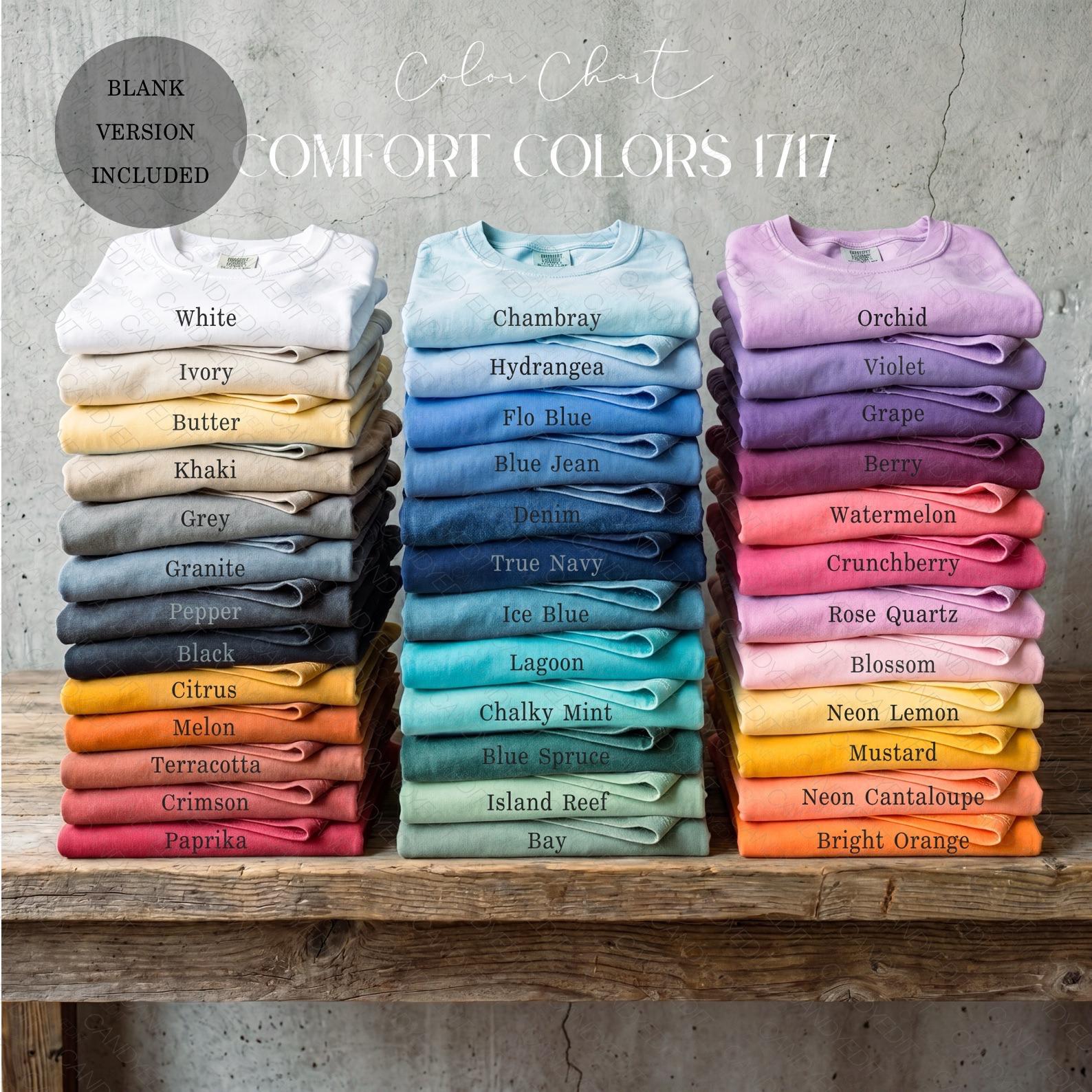 Comfort Colors 1717 Color Chart | CC 1717 Color Guide | Minimalist ...