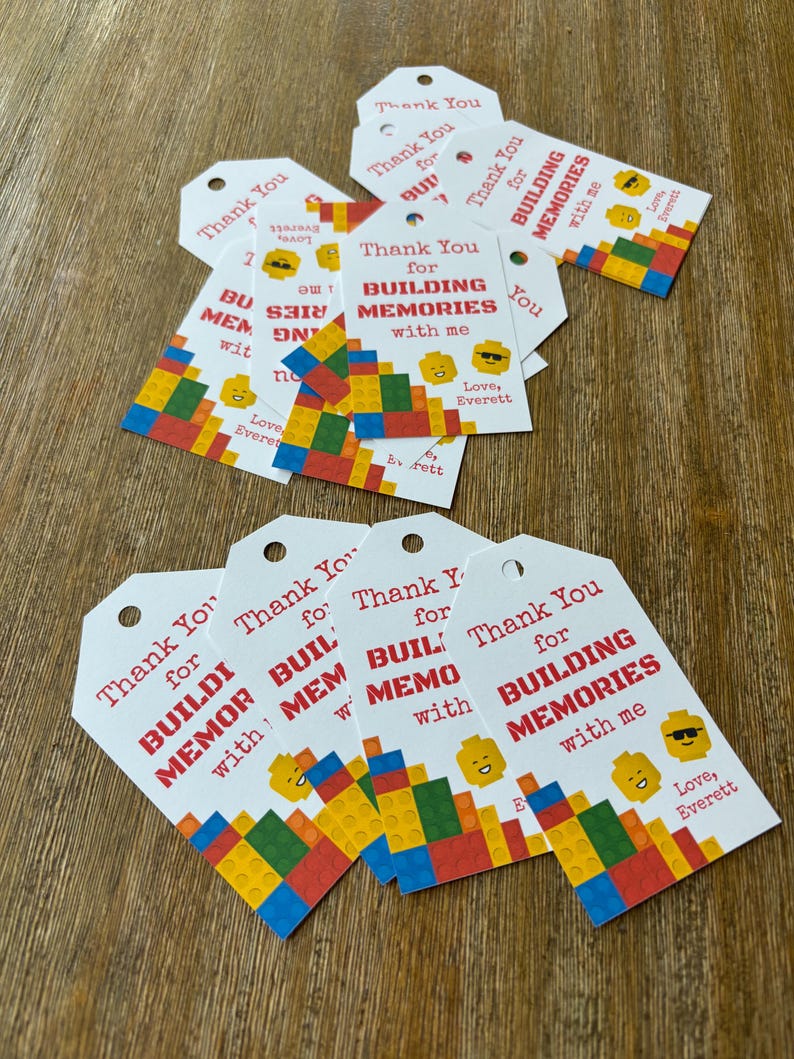 Thank You for Building Memories With Me Gift Tag, DIGITAL DOWNLOAD ...