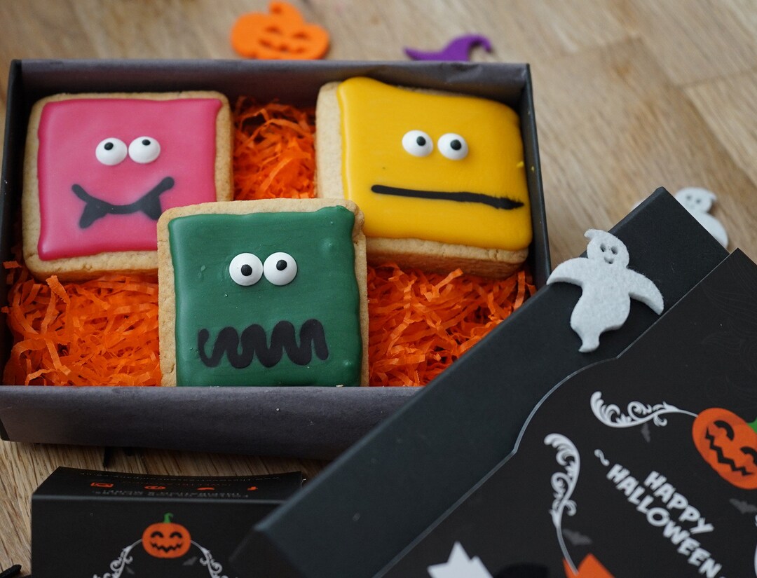 Halloween Luxury 'monsters' Biscuit Box Etsy