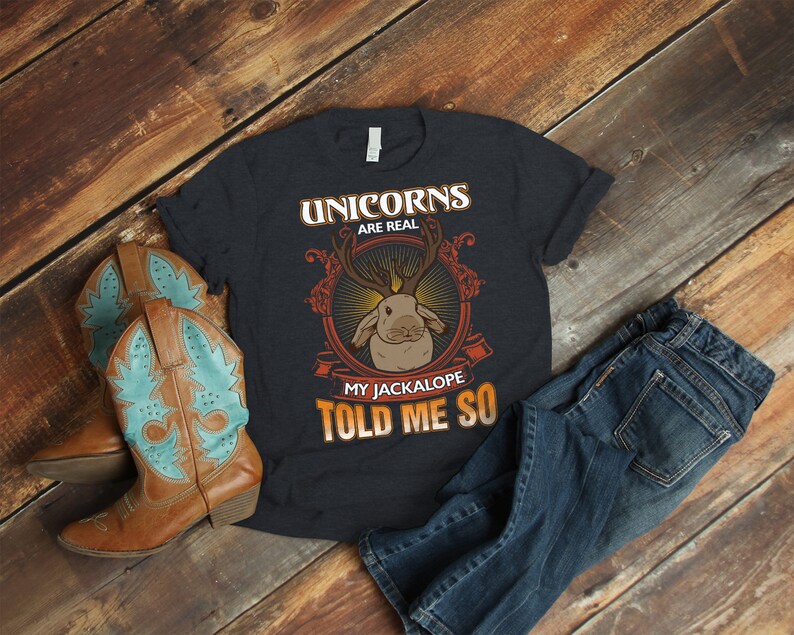 Unicorns Are Real Shirt Vintage Tshirt Jackalope Etsy