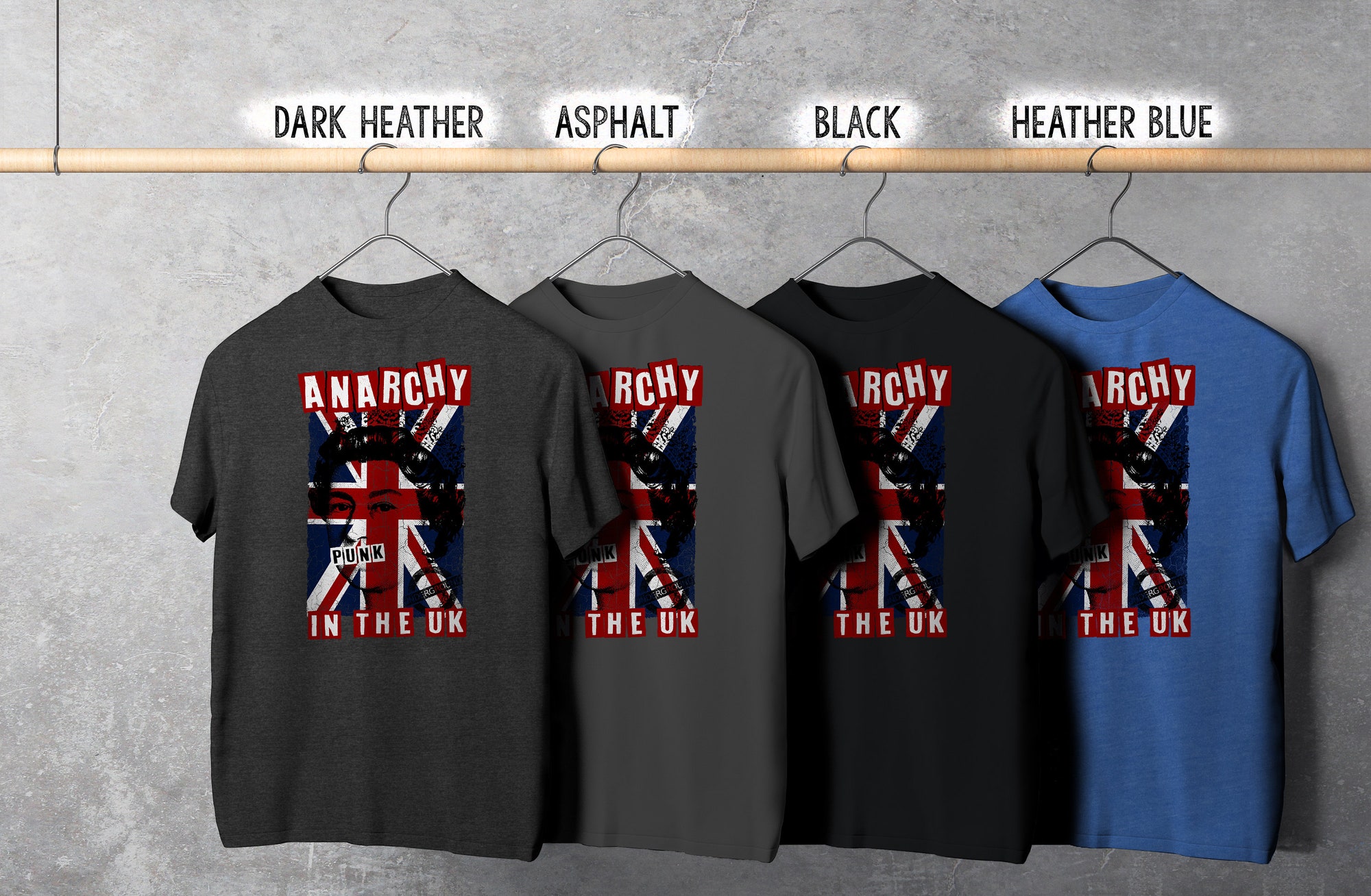 Discover Anarchy In The UK Shirt, British Flag Vintage T-Shirt, Patriotic Tee, Vintage Queen Elizabeth, Punk Rock Band Tee, God Save The Queen Tshirts