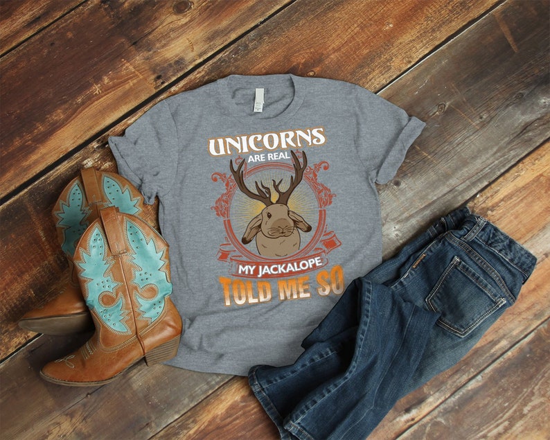 Unicorns Are Real Shirt Vintage Tshirt Jackalope Etsy