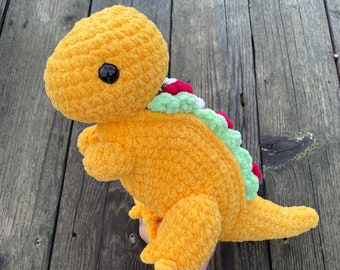 Taco Rex Plushie, Tacosaur, Crochet Taco Rex, Amigurumi Plush