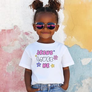 Jesus Loves Me 100% Cotton Graphic T-shirt for Kids
