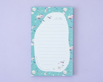 Lined note paper. Lined notepad. 4.25x7". Cute notepad lined. Lined desk pad. Checklist pad. Jotter. List pad. Holiday gift for teacher.