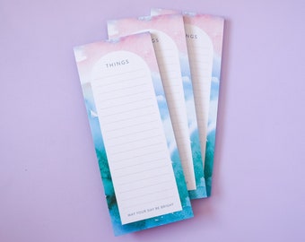 Grocery notepad. Market list pad. Shopping list. 3.5x8.5". Lined notepad for fridge. Cute notepad lined. To do. Gift for her. Friend gift.