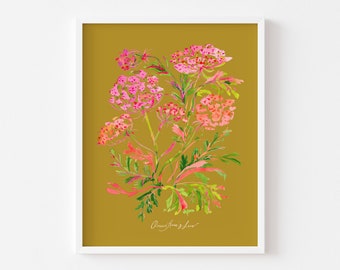 Queen Anne’s Lace Art Print. Wildflower Art Print. Botanical Wall Art. Watercolor Floral. Floral Art Print. Wildflower Print Flower Wall Art