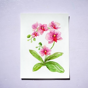 Individual Floral Watercoloring Pages. Outlined Coloring Sheets of Flowers. Learn To Paint Flowers. How To Watercolor Worksheet. Art Gift. image 3