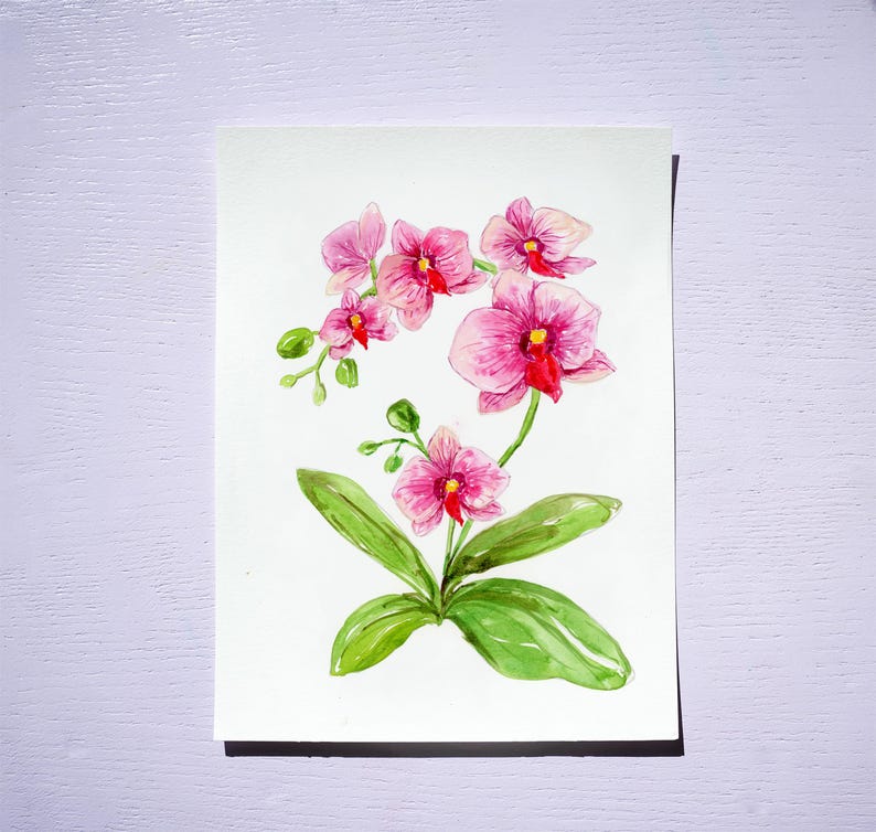 Individual Floral Watercoloring Pages. Outlined Coloring Sheets of Flowers. Learn To Paint Flowers. How To Watercolor Worksheet. Art Gift. image 3