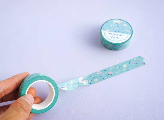 Sky Washi Tape With Colorful Design. Cute Stationery Planner Wash Tape.  Custom Washi Tape. Maskin Tape. Journaling Tape for Girls. 