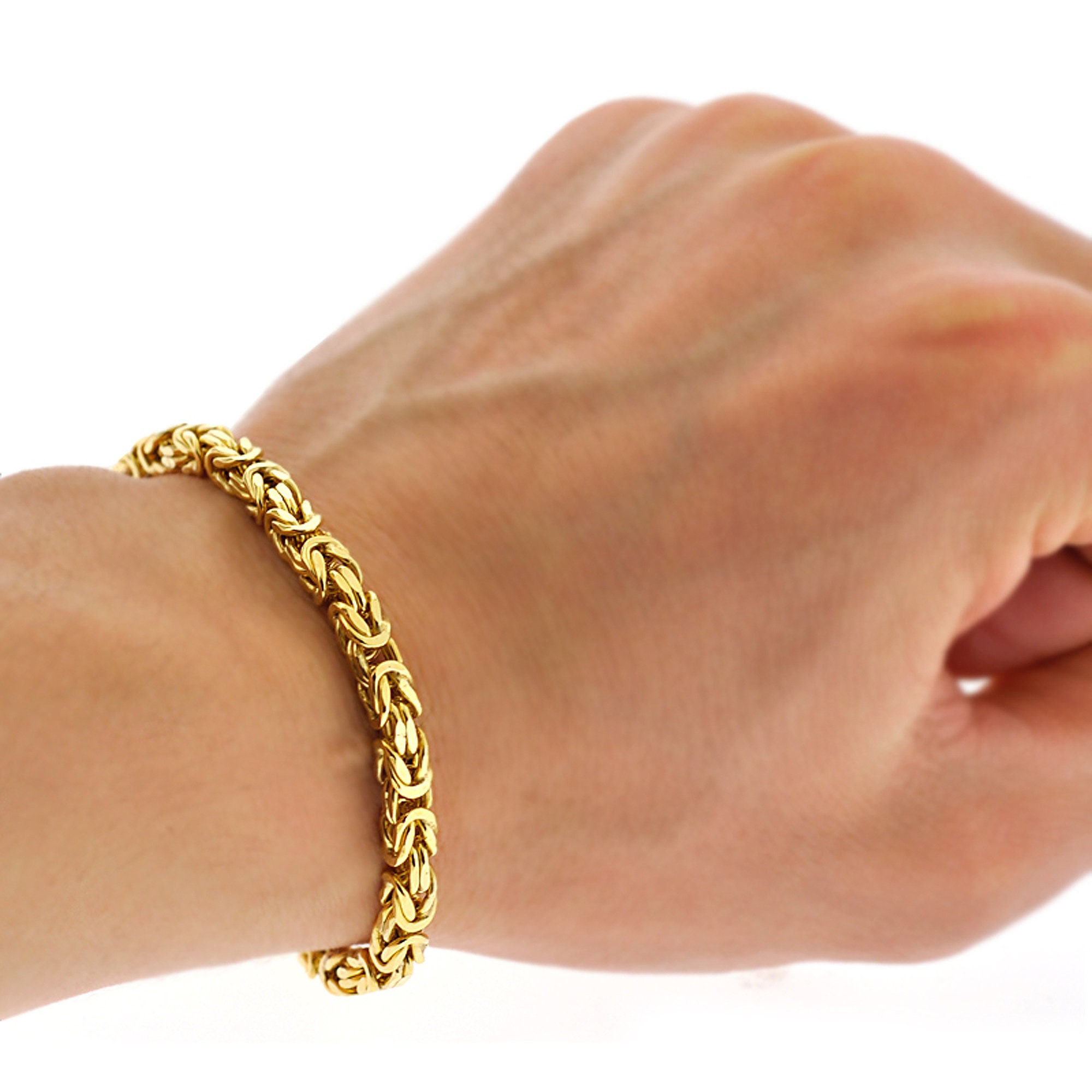 Byzantine Mens Chain Bracelet Jewelry Gold Plated 925 Sterling Etsy