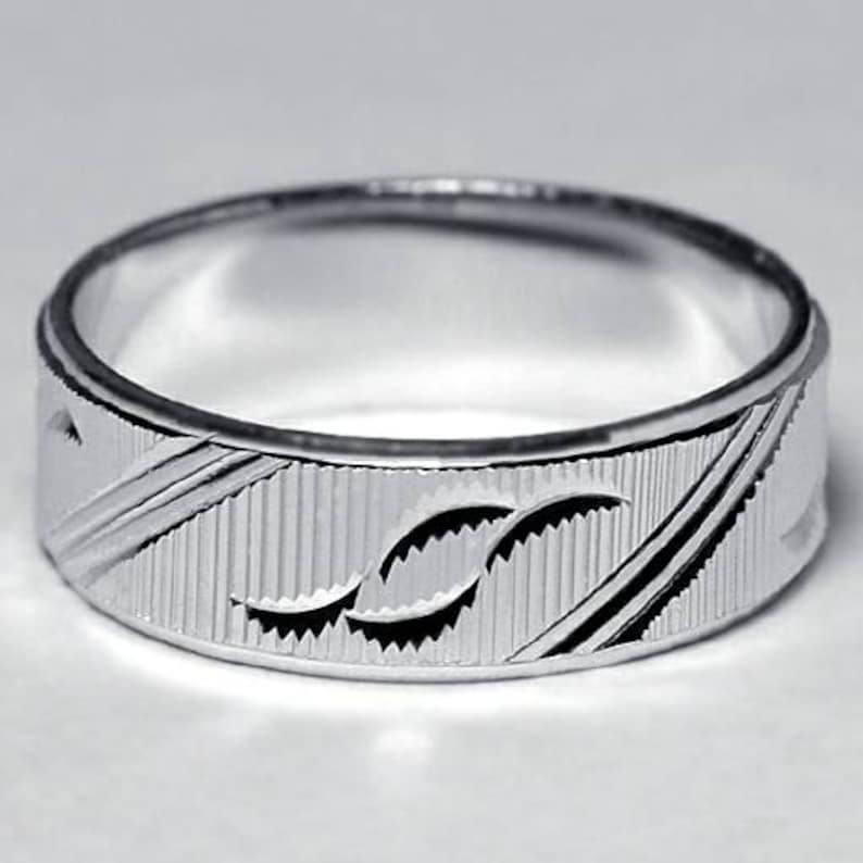 Unique Textured Simple His and Hers Bridal Jewelry Mens Womens Plain Cheap Wedding Band Ring Sterling Silver