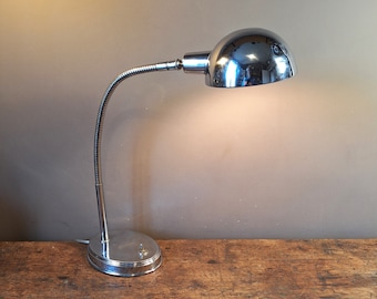 Restored vintage bauhaus industrial desk or workshop lamp - France 1930/40s