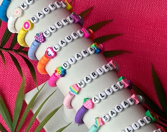 Custom Bracelet, Personalized Beaded Name Jewelry for Women and Girls, Boho Beach Friendship Gift, Colorful Handmade