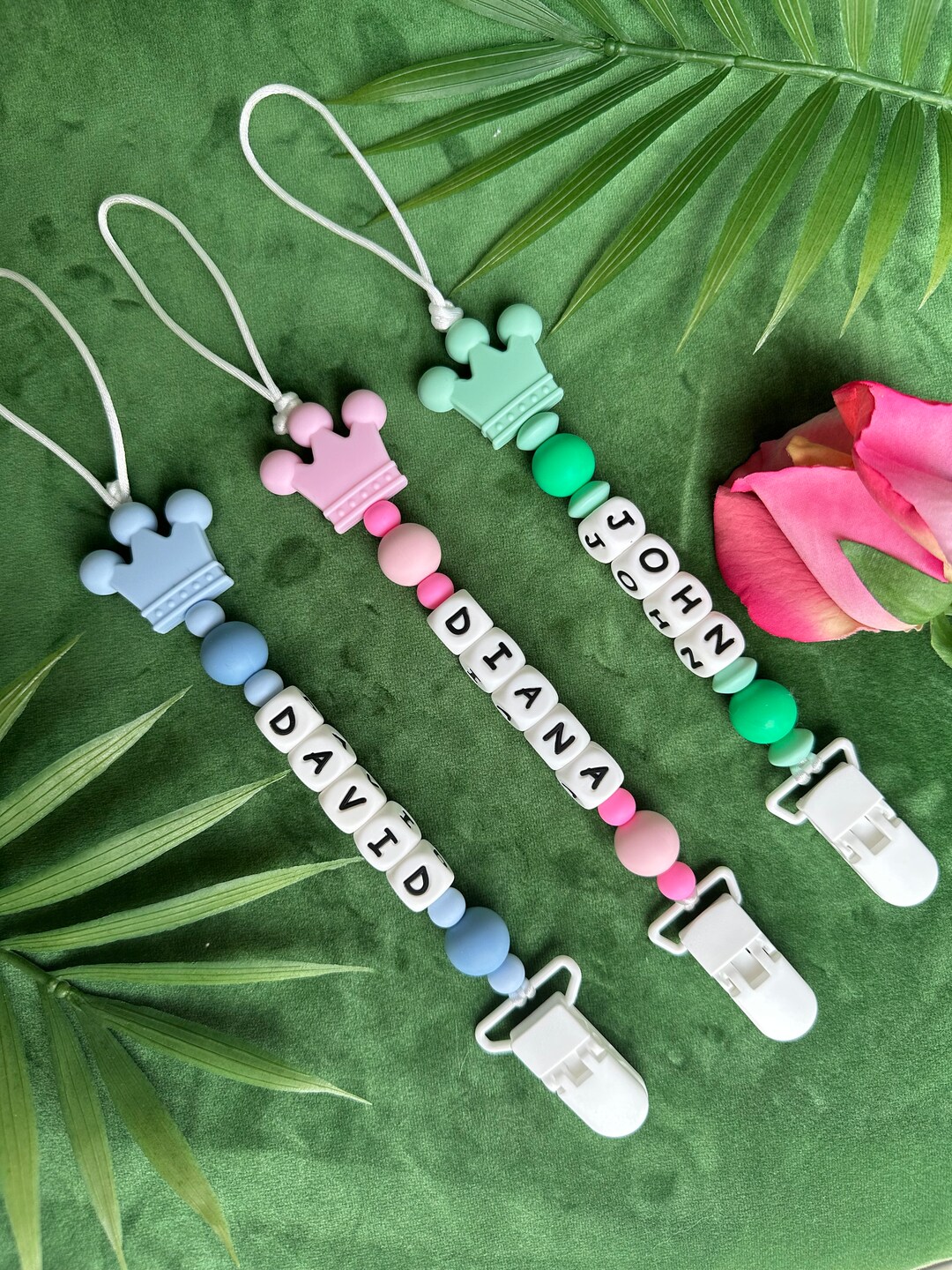 Personalized Pacifier Clip, Baby Shower Gift, Newborn Gift, Custom