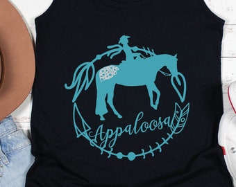 Appaloosa Horse Women's Racerback Tank | Appaloosa Horse Tank Top, Appaloosa Shirt, Gift for Appaloosa Owner or Rider, Appaloosa Gift