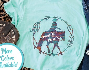 Camiseta Cowgirl Vibes | Camiseta Ranch Horse, Presente Cowgirl, Camiseta Western Horse, Camiseta Rodeo, Presente para Western Rider, Presente Rodeo