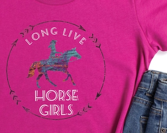 KIDS Horse Girl Shirt | Youth Western Horse T-Shirt, Young Cowgirl Gift, Youth Rodeo Shirt, Cowgirl Shirt, Western Rider Shirt