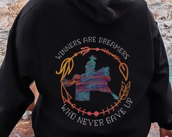 Barrel Racer Hoodie | Turquoise Cowgirl Sweatshirt, Turquoise Rodeo Hoodie, Barrel Racing Gift, Barrel Racing Horse Hoodie, Rodeo Gift